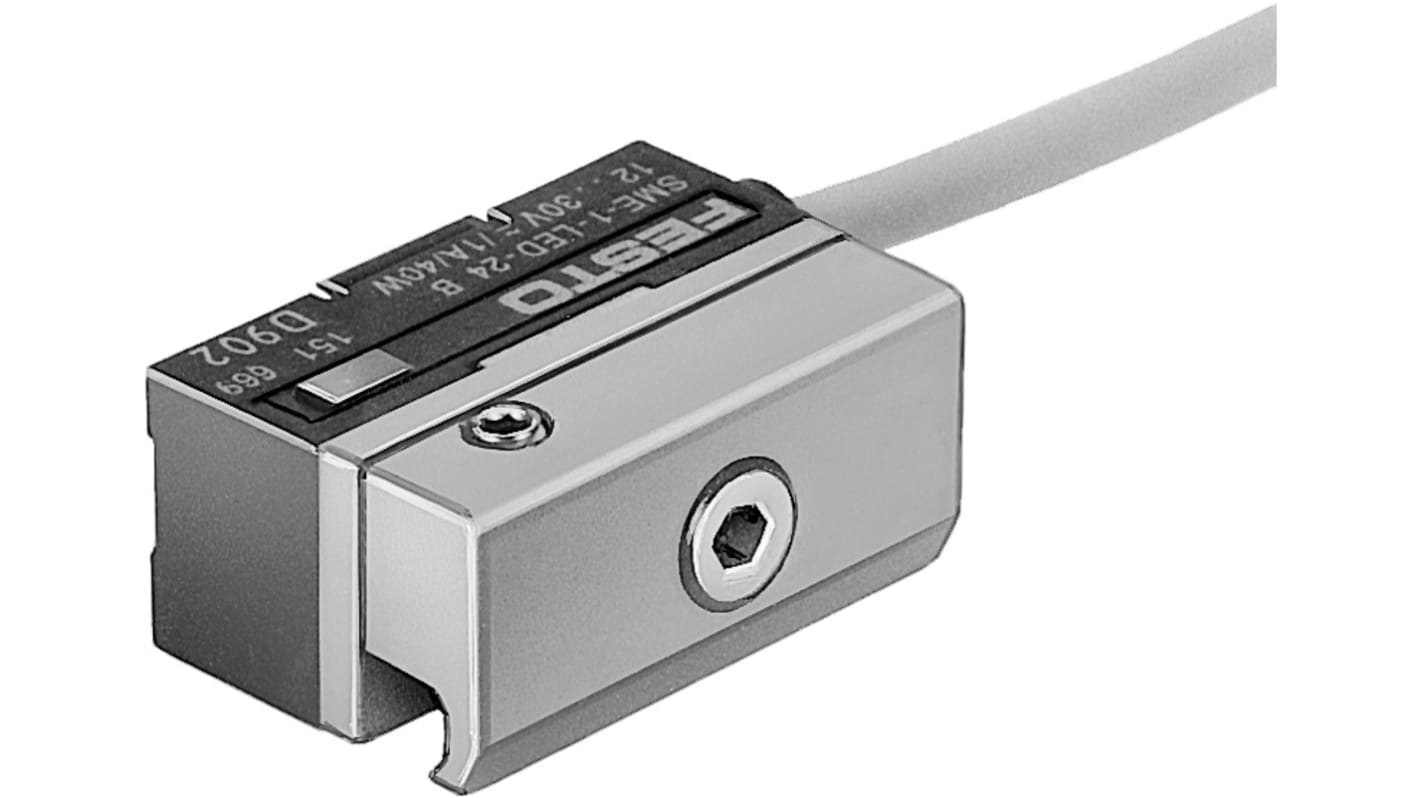 Festo Magneto Resistive Proximity Sensor, IP65, IP68, IP69K, 24V dc, NO Operation, SMT-8M-A, with LED indicator, 8165237