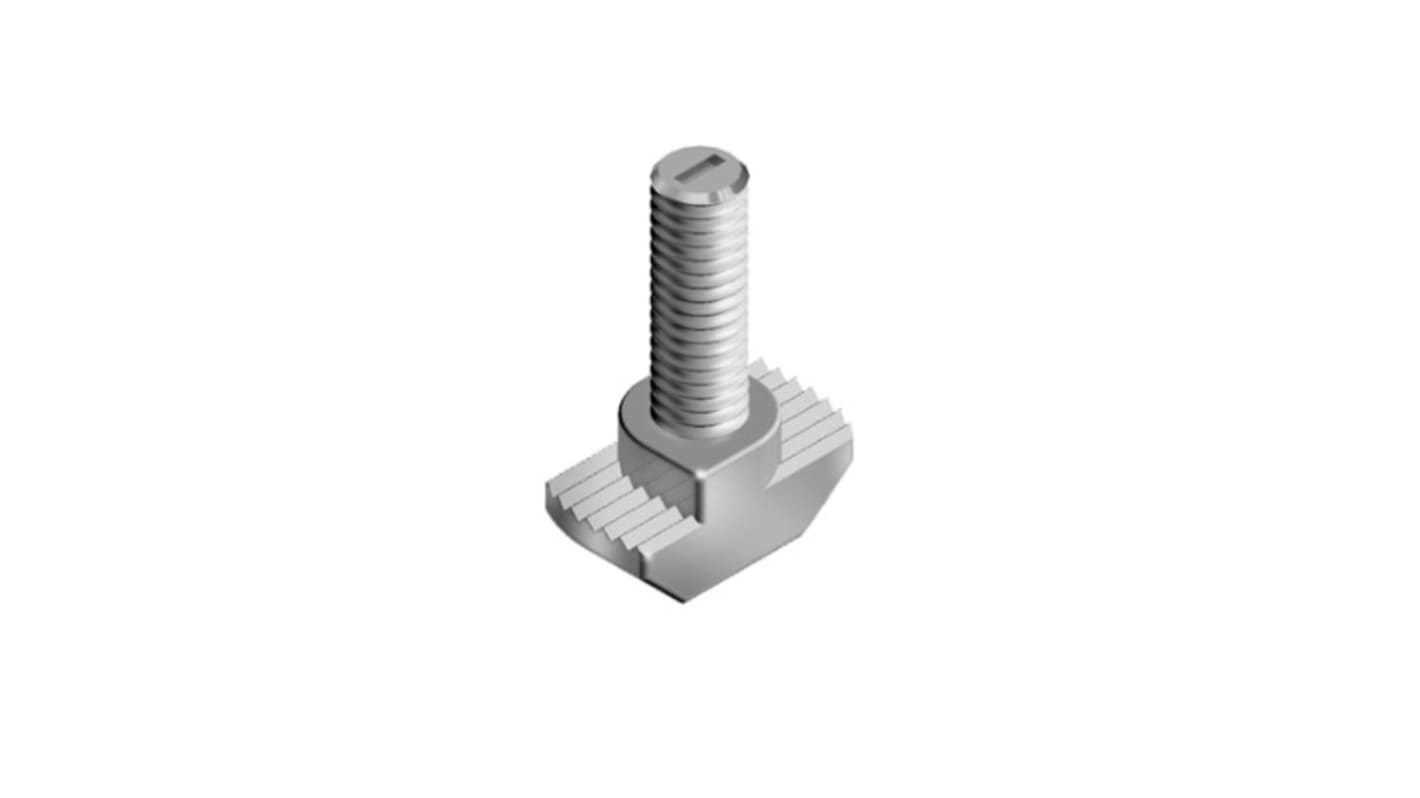 RS PRO M8 T-Head Bolt, Connecting Component, Strut Profile 40 mm, 45 mm, 50 mm, 60 mm, Groove Size 10mm, Round Tube