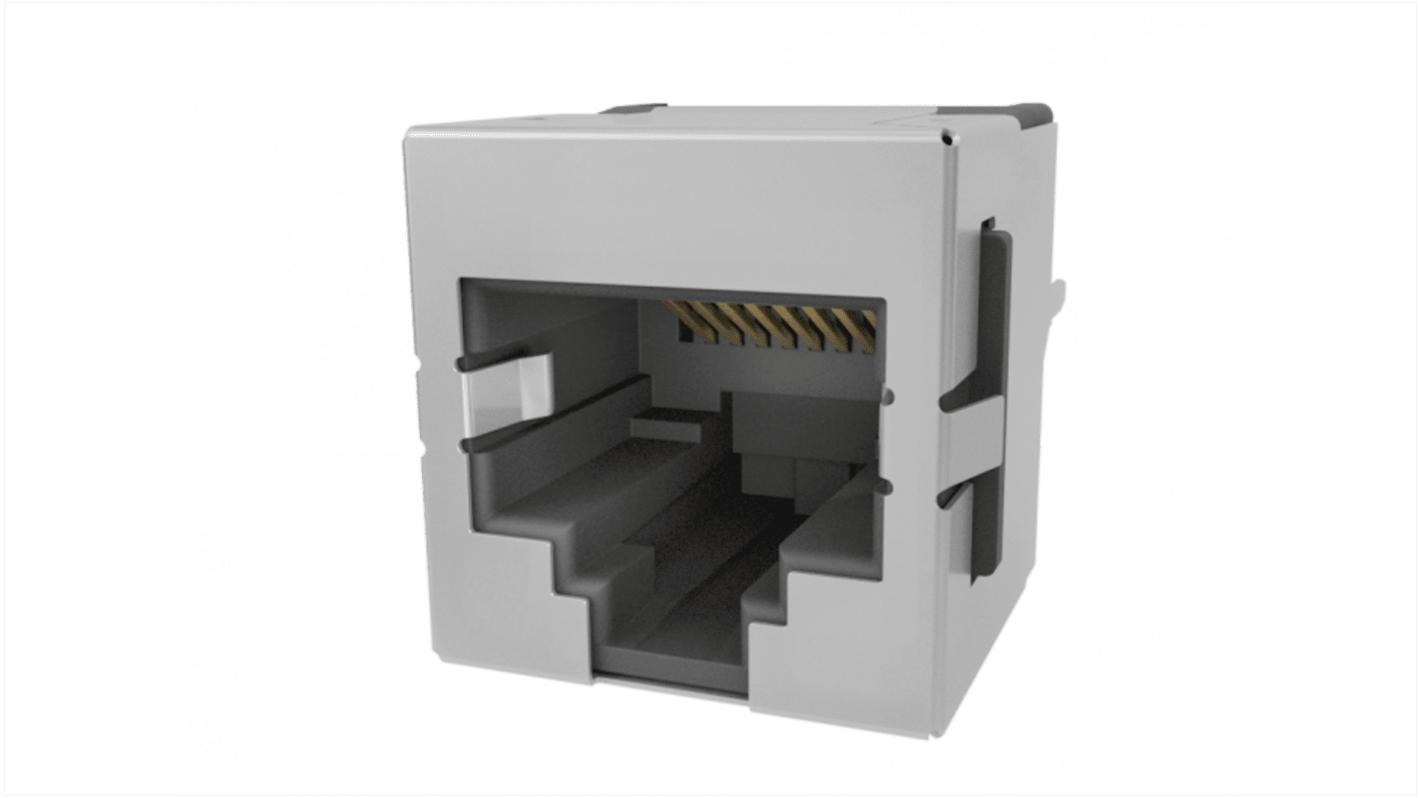 Amphenol Communications Solutions RJE74 Series Female Ethernet Connector, Through Hole, Cat3