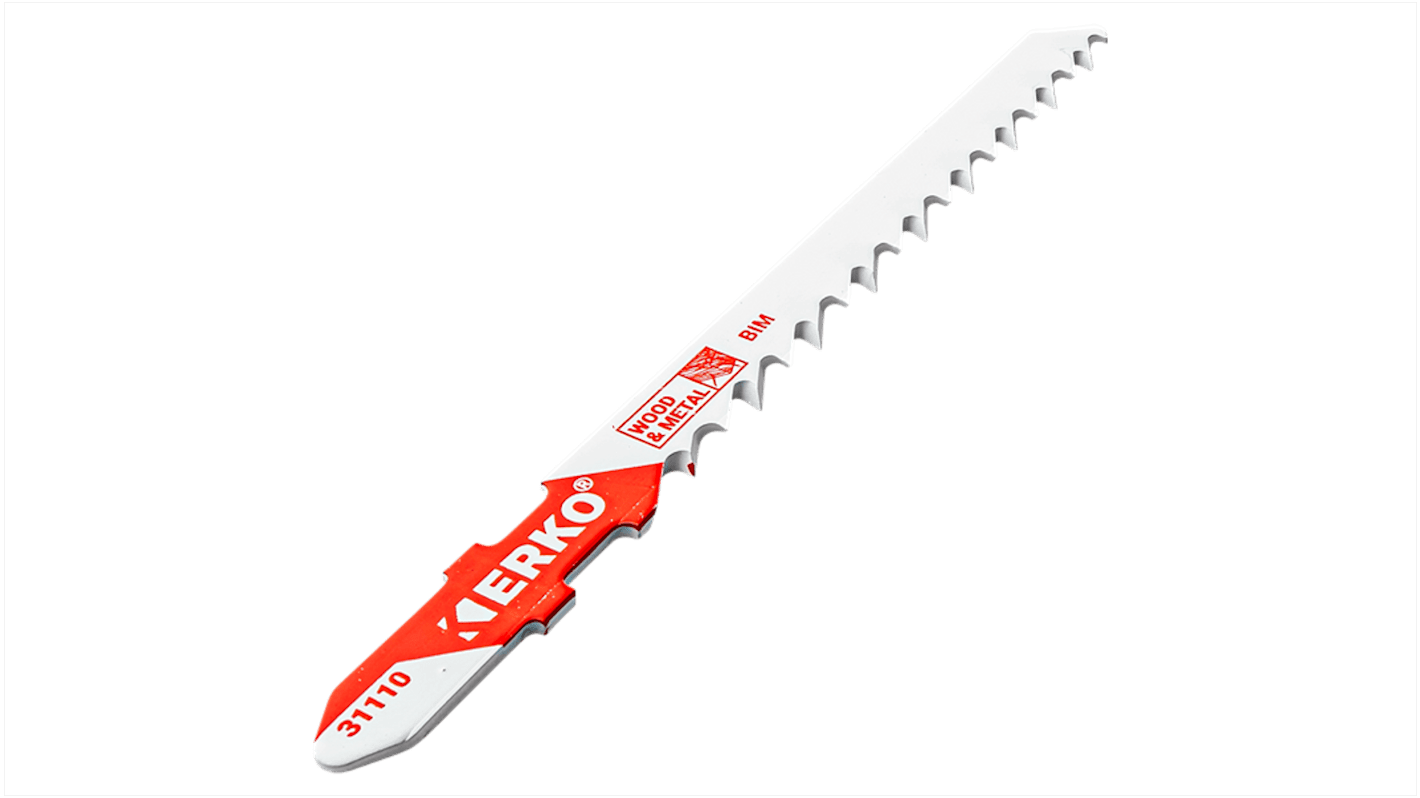 ERKO, 6 Teeth Per Inch Wood 75mm Cutting Length Jigsaw Blade, Pack of 5