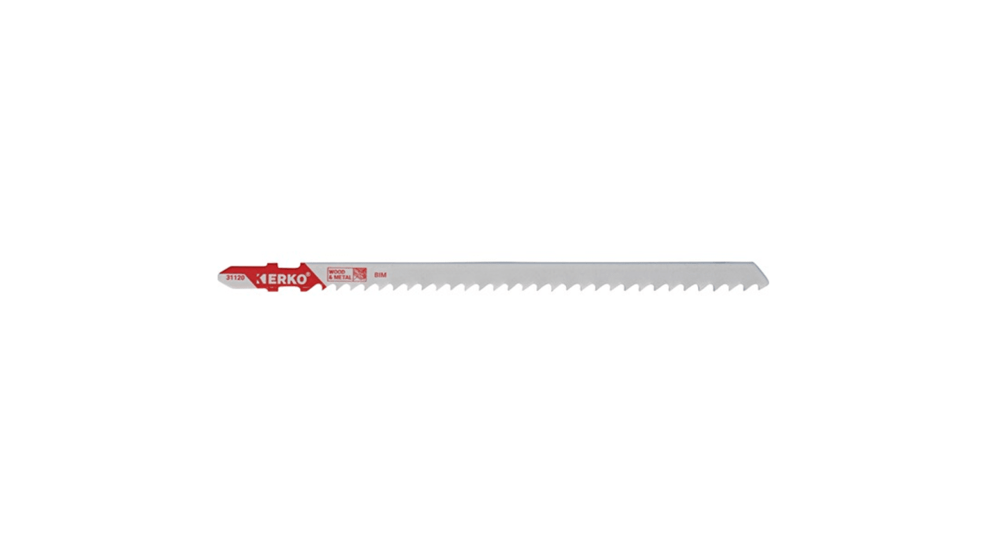 ERKO, 6 Teeth Per Inch Wood 130mm Cutting Length Jigsaw Blade, Pack of 5