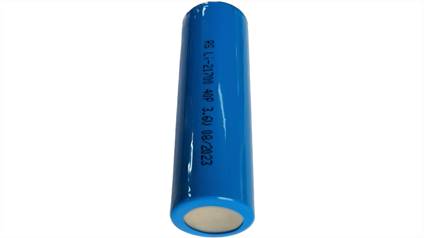 RS PRO RS PRO, 3.6V, 21700, Lithium-Ion Lithium Rechargeable Battery, 4Ah