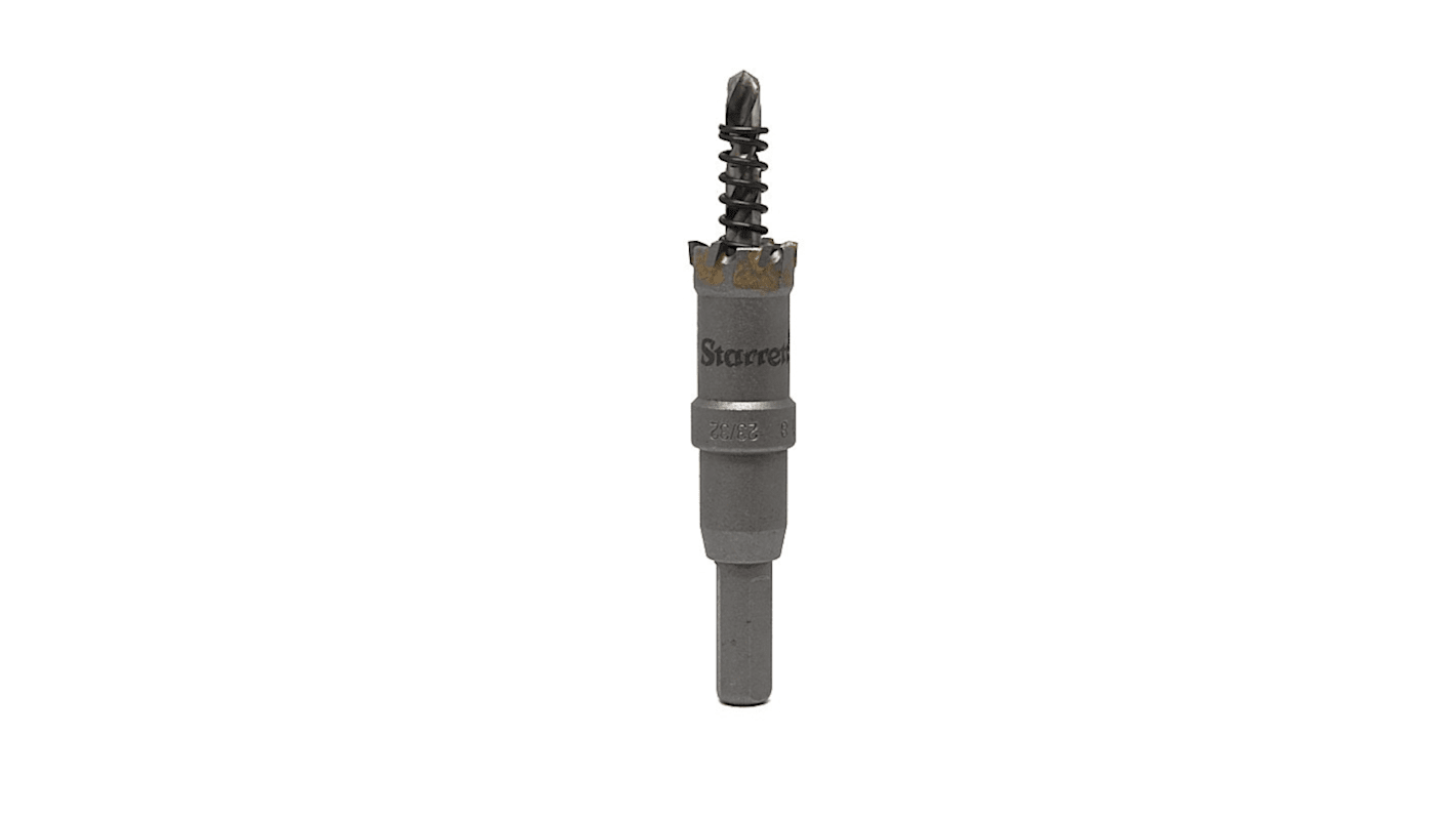 Sega a tazza Starrett in Carburo di tungsteno, Ø 18mm, profondità taglio 25mm, con mandrino