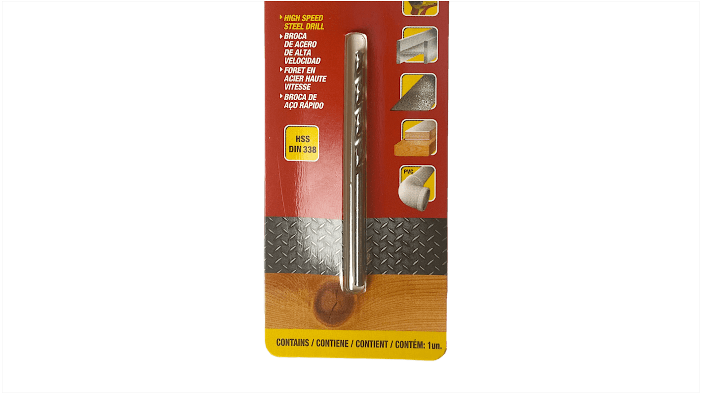 Starrett KBAR Series HSS Twist Drill Bit, 2.5mm Diameter, 57 mm Overall