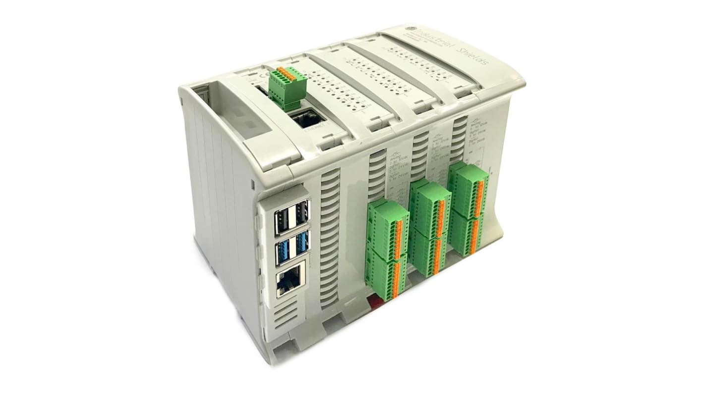 Industrial Shields Raspberry PLC Series PLC I/O Module, 12 → 24 V dc Supply, Analogue, Digital Output, 32-Input,