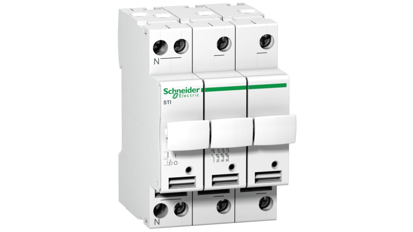 Interruptor seccionador con fusible Schneider Electric, 25A, 3 25A