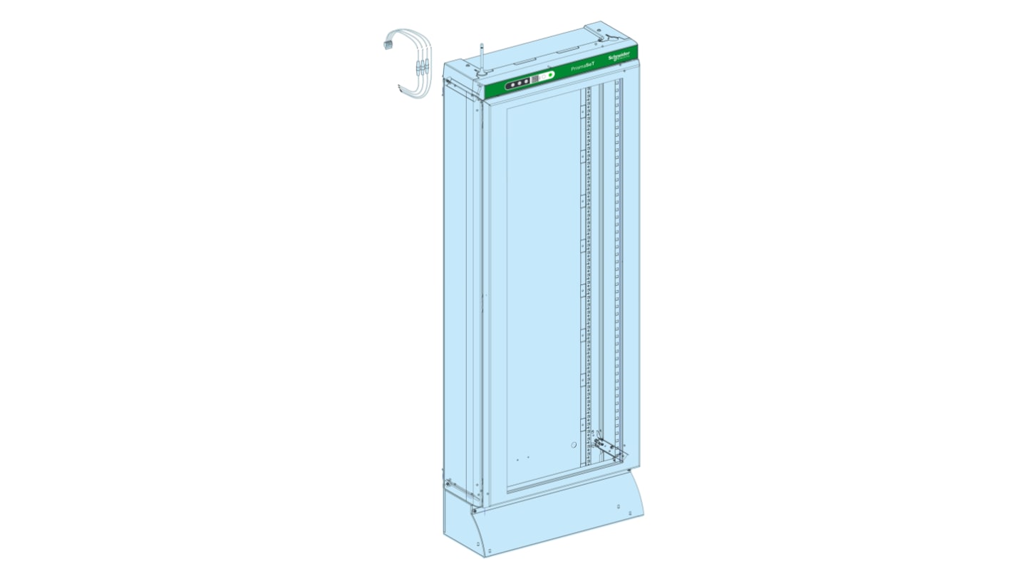 Schneider Electric PrismaSeT Series Sheet Steel Double-Door-Door Floor Standing Enclosure, Opaque Door, IP30, IP40,