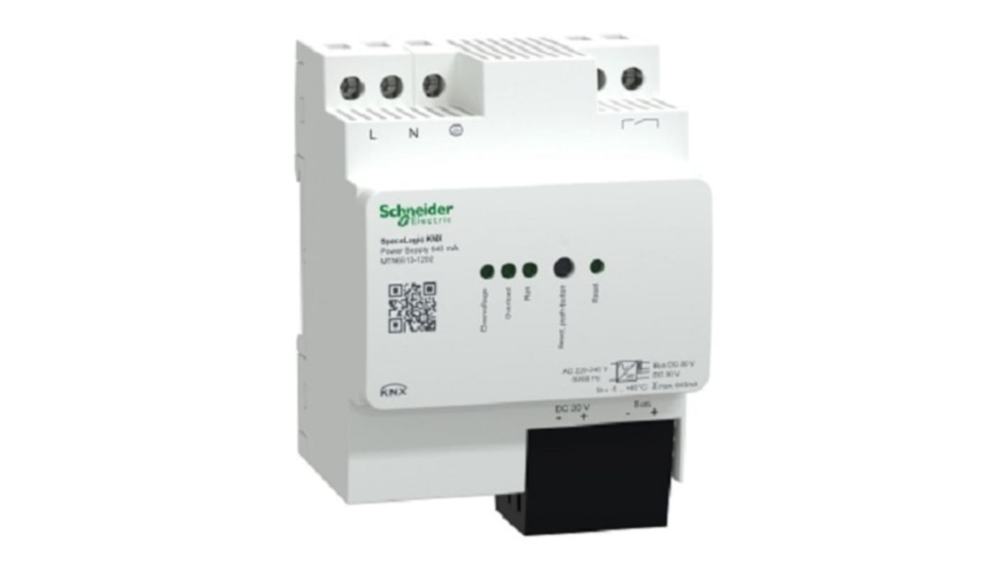 Fuente de alimentación de carril DIN Schneider Electric, SpaceLogic KNX 30V dc 640mA 2.9W