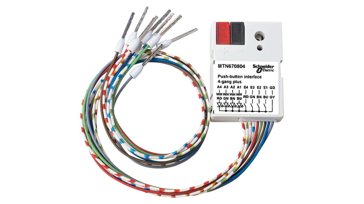 Pulsador Schneider Electric KNX, color de botón Blanco, Montaje en Panel, IP20