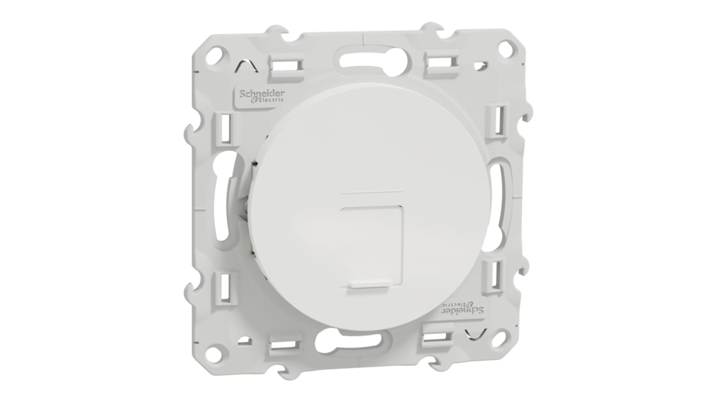 Schneider Electric Odace Cat.6 RJ45-Buchse Buchse, 1-Port 1-polig STP Bündige Montage