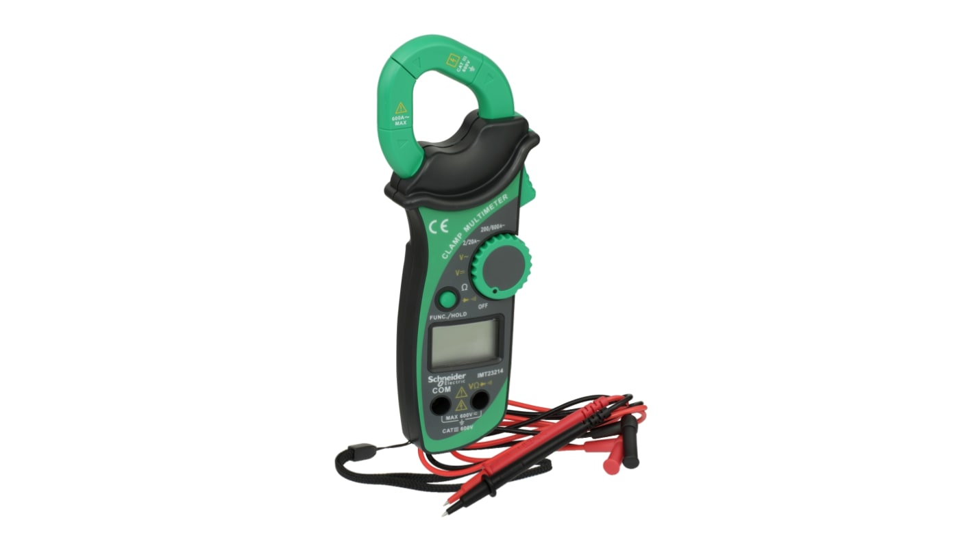 Schneider Electric IMT23214 Clamp Meter, Max Current 600A ac CAT III 600V