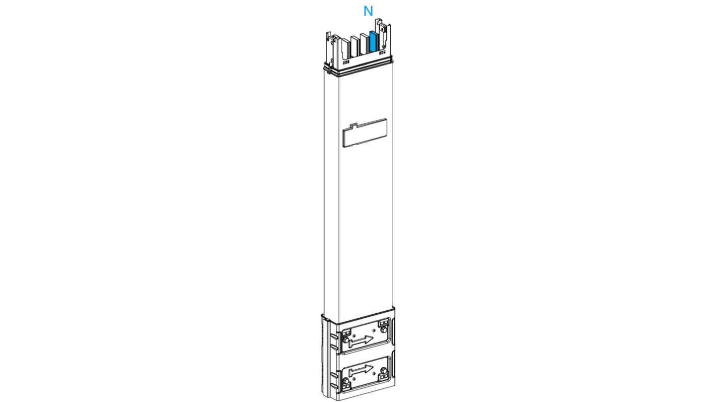 Canalina passacavi Schneider Electric in Alluminio, 54 mm, L. 800mm