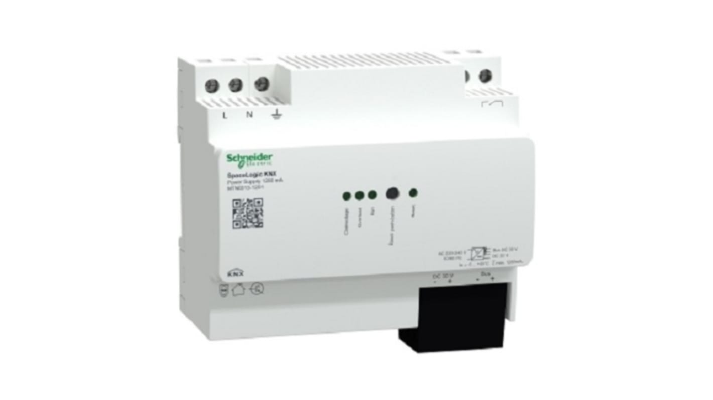 Fuente de alimentación de carril DIN Schneider Electric SpaceLogic KNX 30V dc 1.28A 6.4W