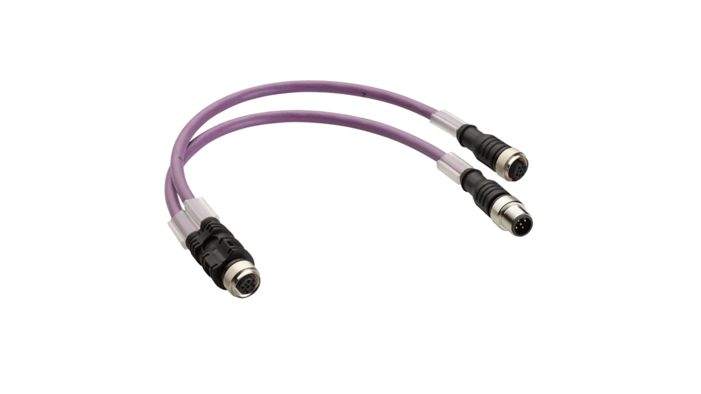 Kabel magistrali ze złączem Złącze M12 Rodzaj A Męskie Złącze B Złącze M12