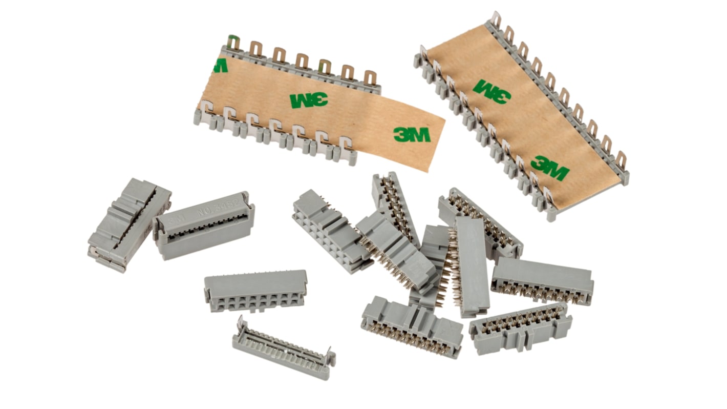 3M 3000 Series Straight Wire Mount IDC Connector, 16-Contact, 2-Row, 2.54mm Pitch, IDC Termination