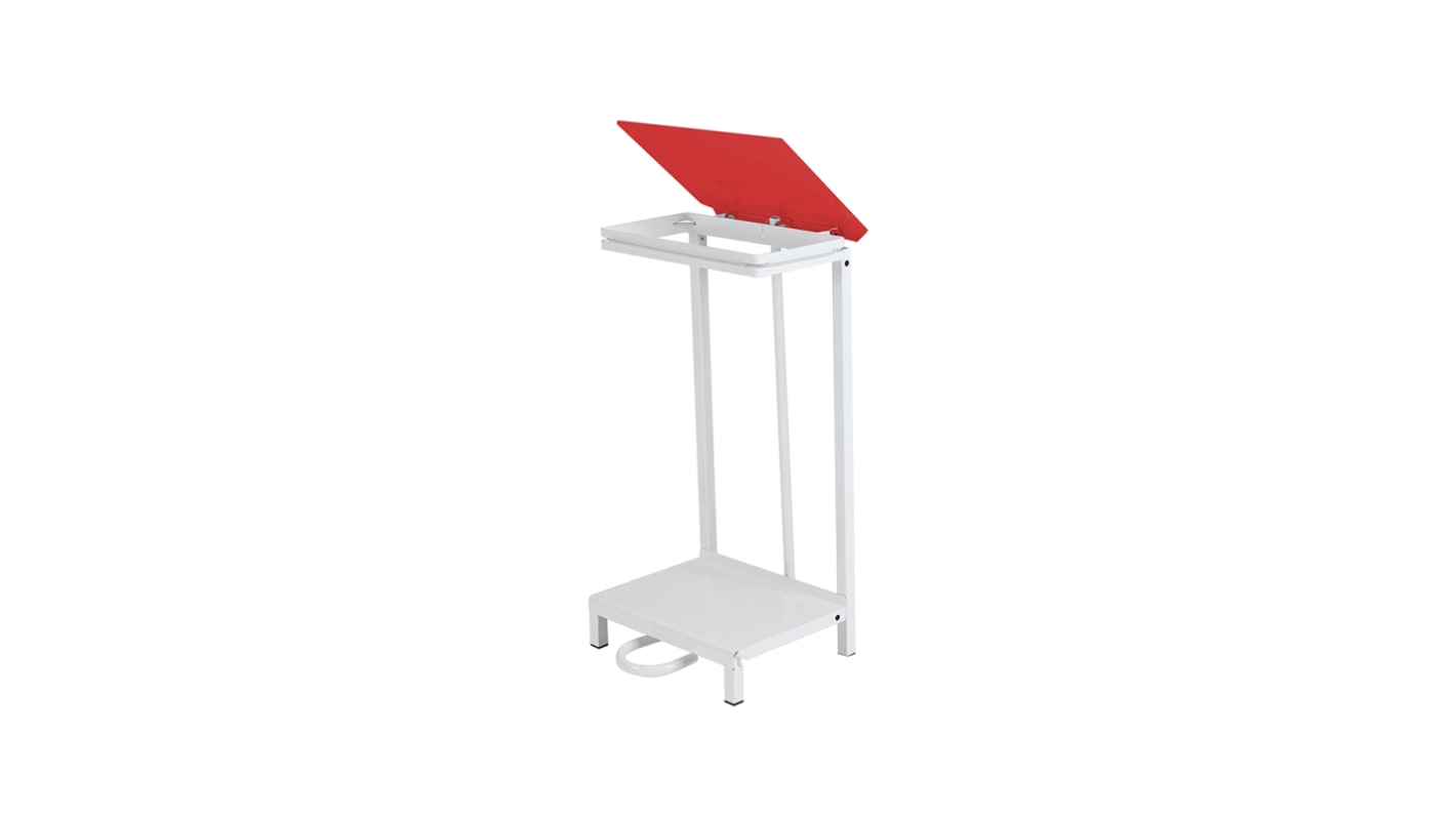 Soporte para bolsa de basura Robert Scott Rojo con pedal de 92L de Acero