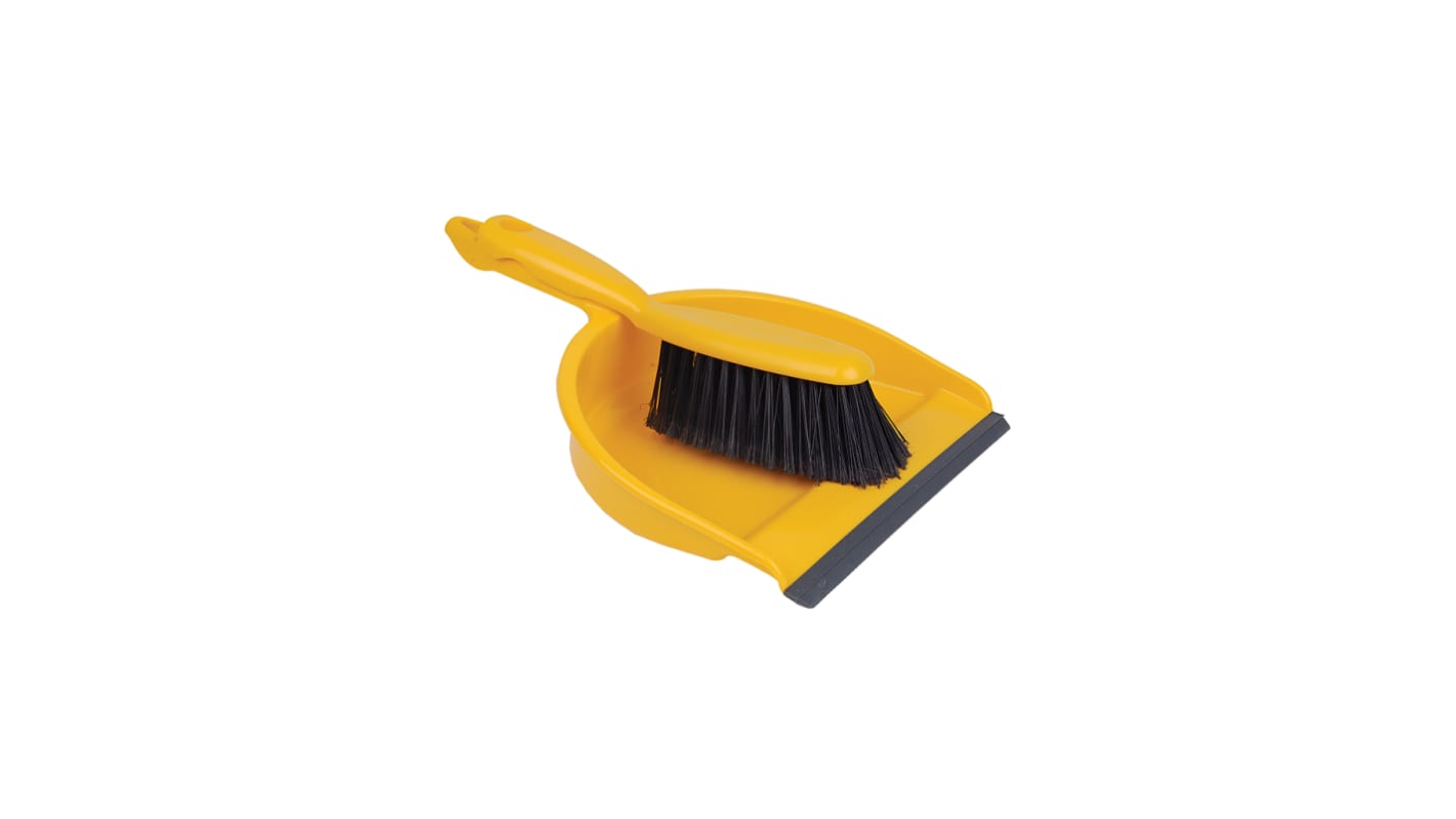 Robert Scott Yellow Dustpan & Brush for Dust Cleaning with brush included