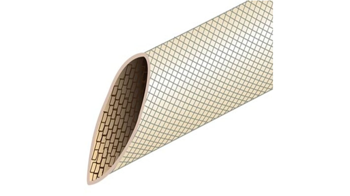 Guaina per cavi intrecciata Alpha Wire in Fibra di vetro, Ø 0.325poll, L. 4ft, col. Naturale