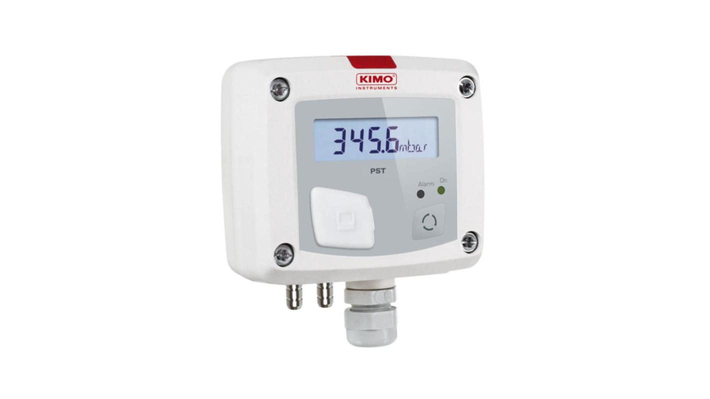 KIMO PST-11 Series Pressure Sensor, -100Pa Min, 100Pa Max, RCR Relay Output, Differential Reading
