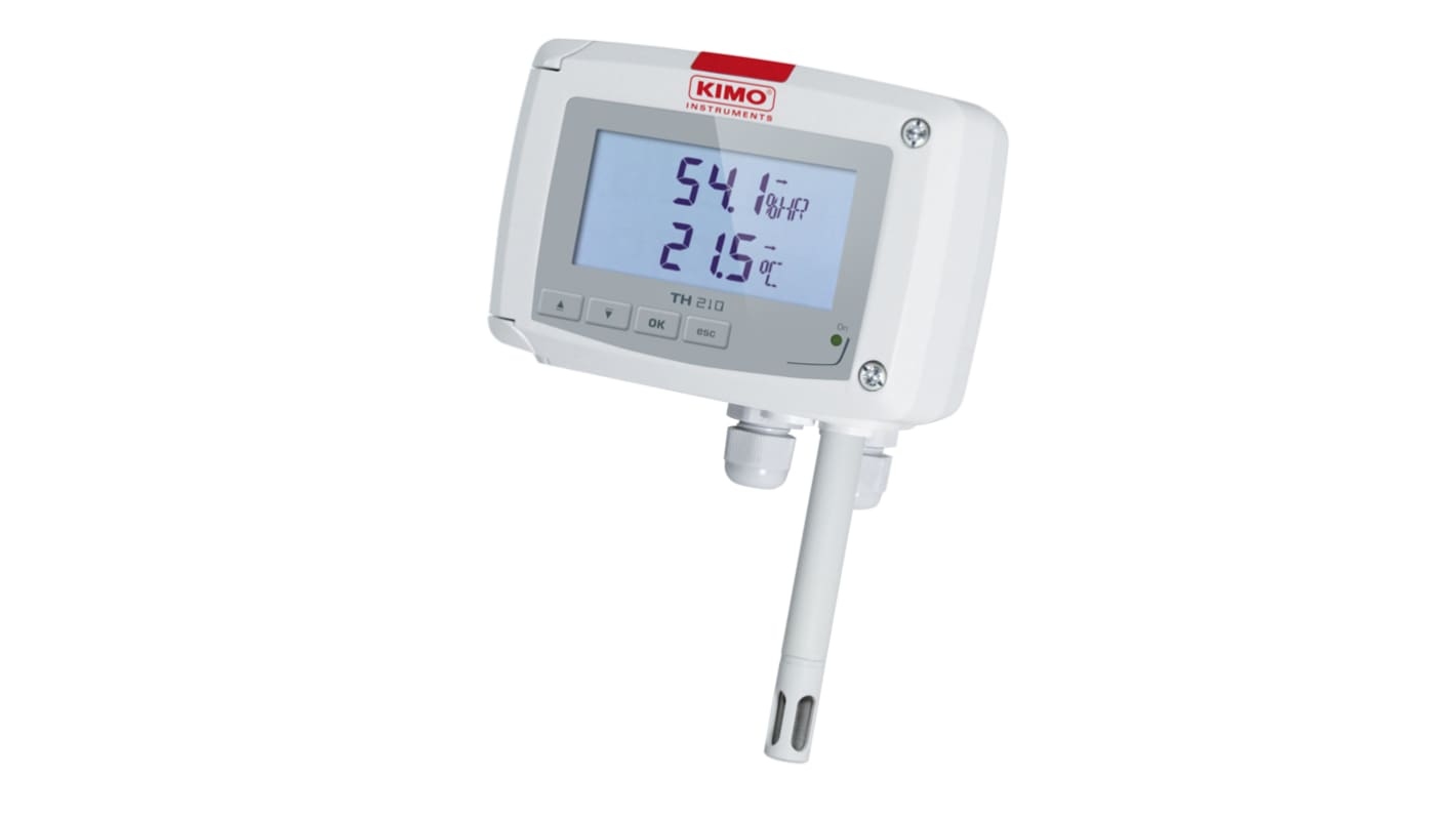 KIMO TH210 Fixed Hygrometer, ±1.5 %RH Accuracy, +100°C Max, 100%RH Max