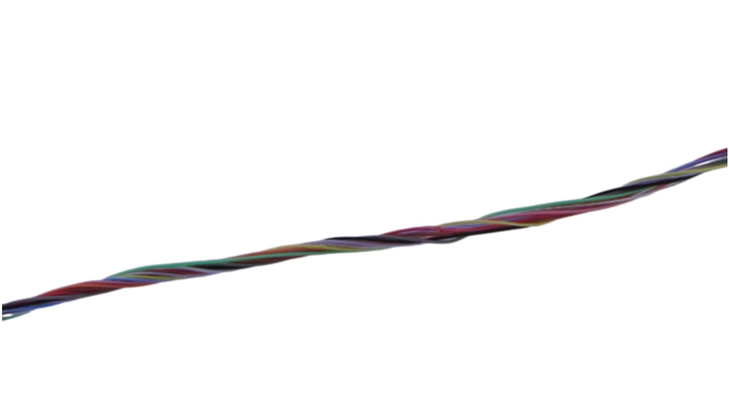 MICROWIRES Twisted Pair Cable, 12 Cores, 0.08 mm², Unscreened, 28 AWG, 100m, Twisted Pair Cable