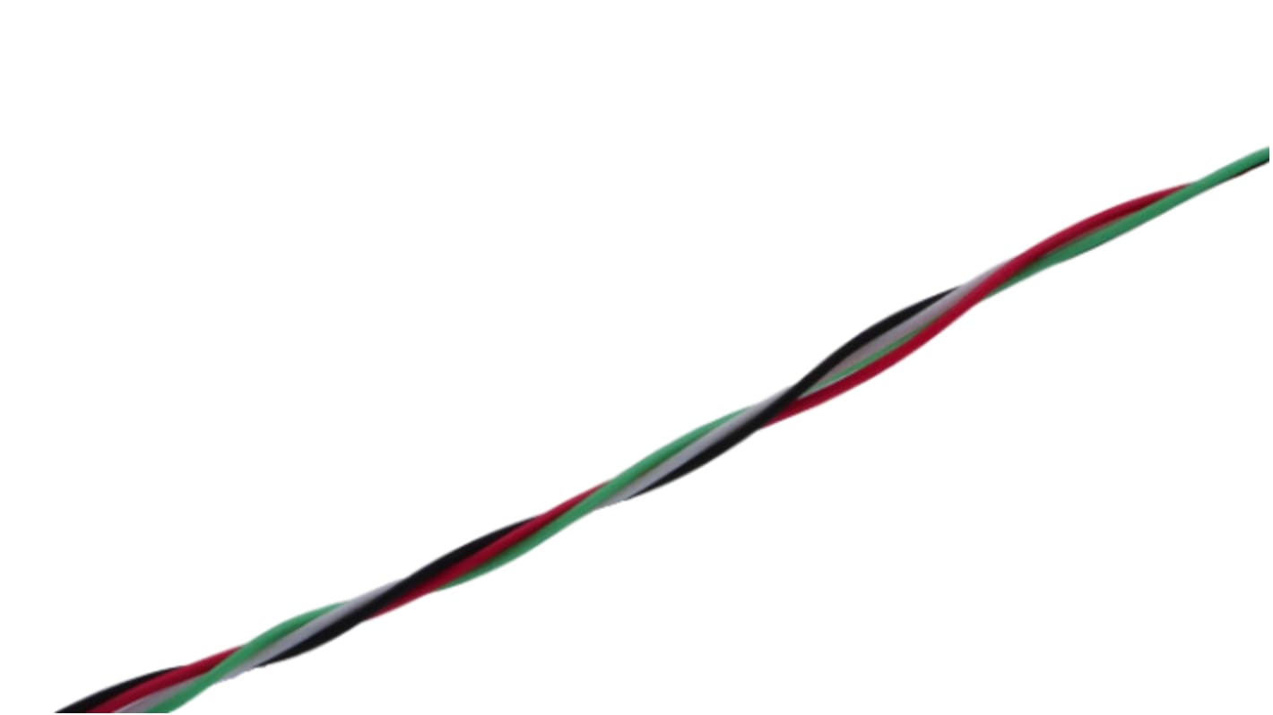 MICROWIRES Twisted Pair Cable, 4 Cores, 0.05 mm², Unscreened, 30 AWG, 100m, Twisted Pair Cable
