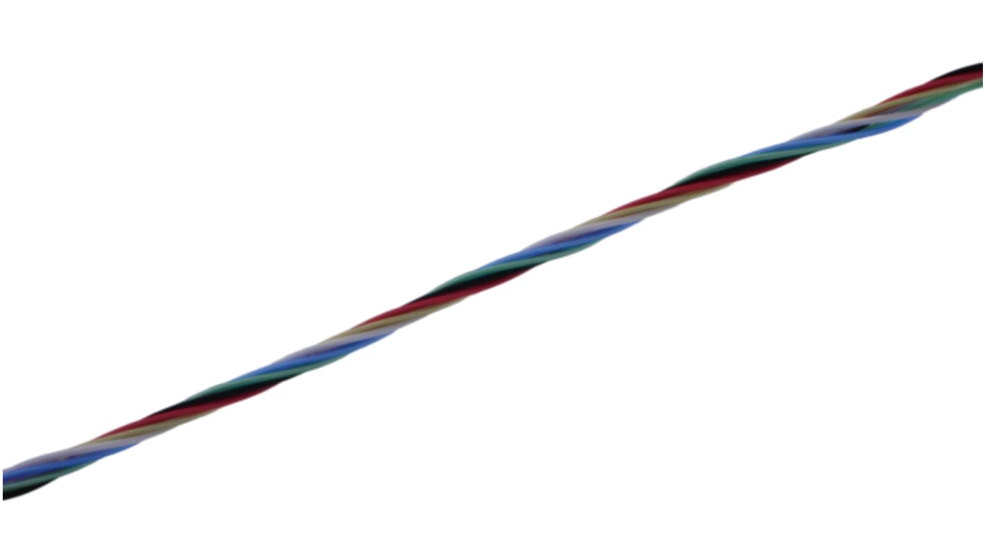 MICROWIRES Twisted Pair Cable, 5 Cores, 0.05 mm², Unscreened, 30 AWG, 100m, Twisted Pair Cable