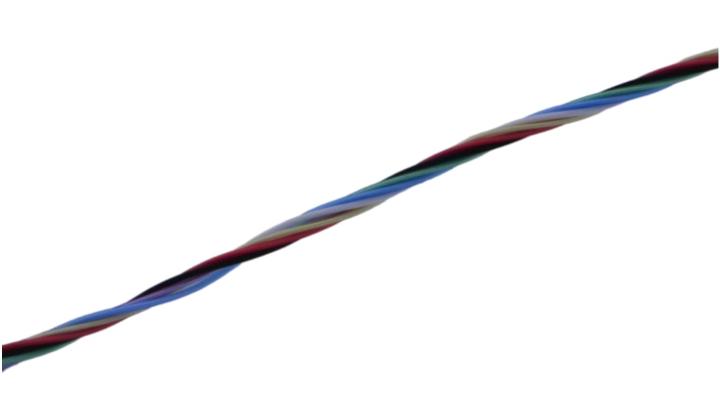 MICROWIRES Twisted Pair Cable, 7 Cores, 0.05 mm², Unscreened, 30 AWG, 100m, Twisted Pair Cable