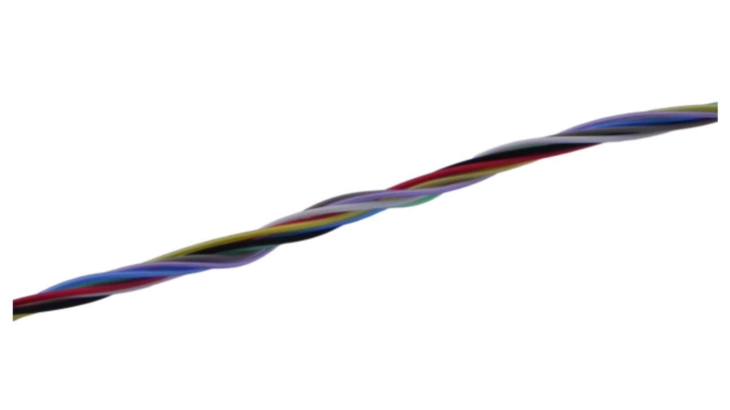 MICROWIRES Twisted Pair Cable, 8 Cores, 0.05 mm², Unscreened, 30 AWG, 100m, Twisted Pair Cable