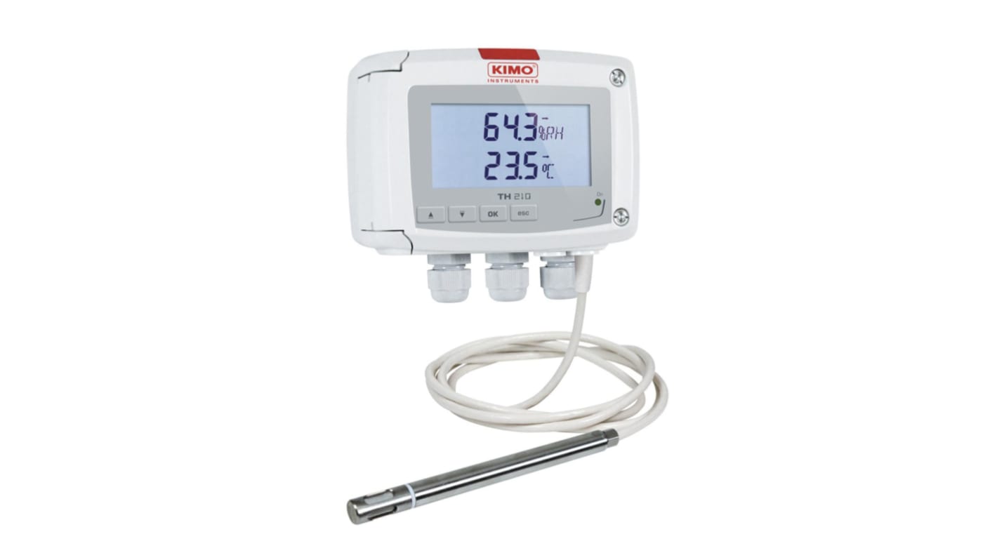 KIMO TH210 Hygrometer, Typ Thermohygrometer, absolut +100°C / 100%RH, ±0,25 °C 0.1°C, DKD/DAkkS-kalibriert