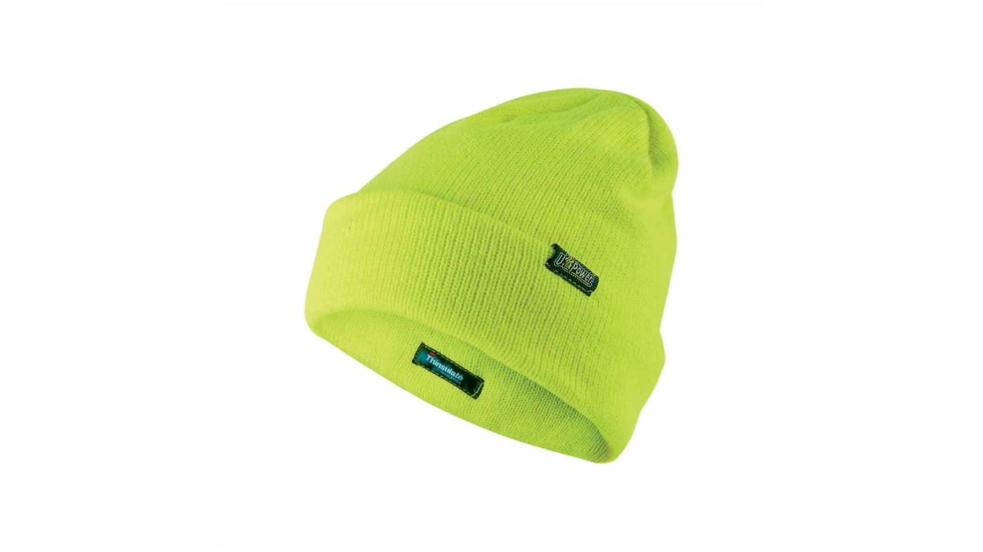 U Group Beanie aus 100% Acryl Gelb fluoreszierend, Größe anpassbar