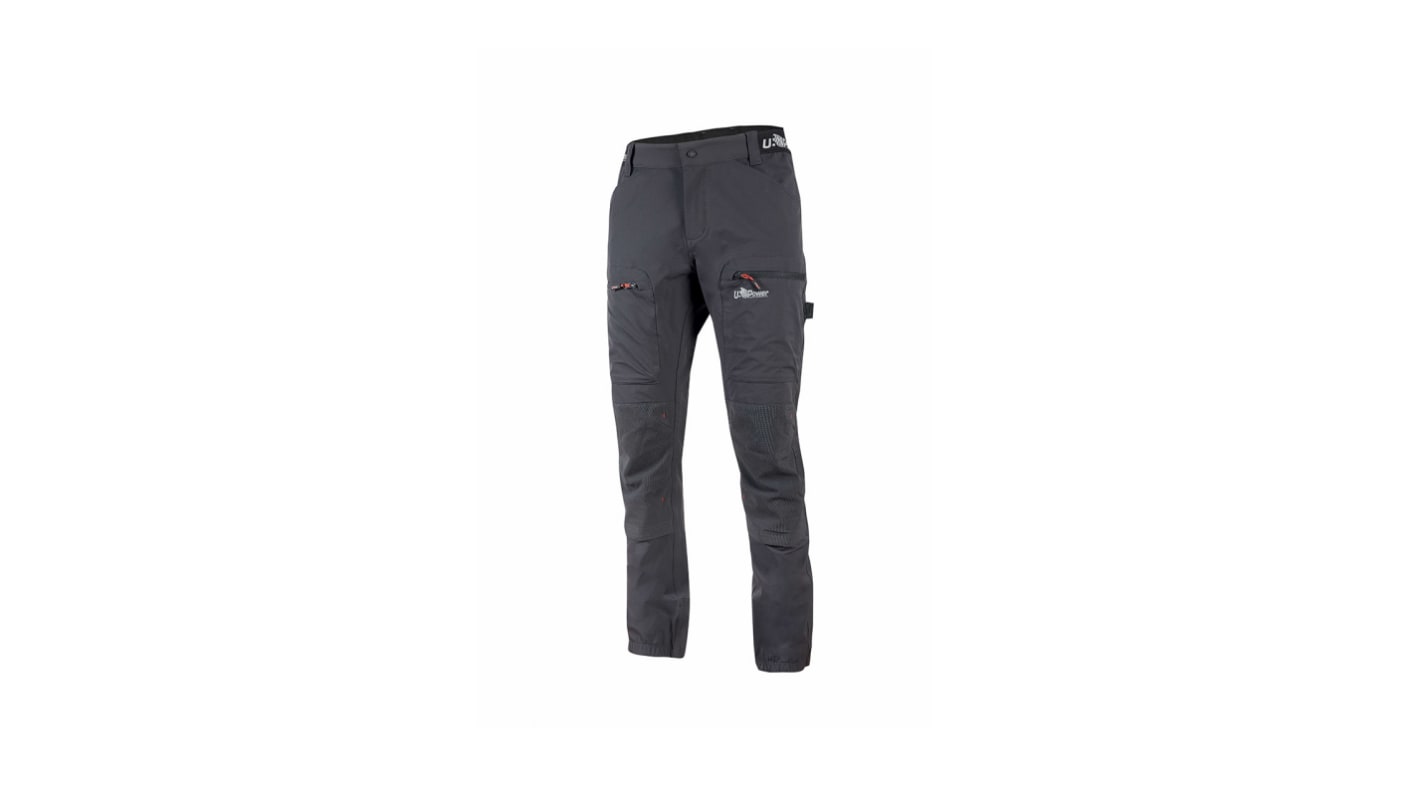 U Group FUTURE Grey Men's 10% Spandex, 90% Nylon Water Repellent Work Trousers 34 → 36in, 90 → 98cm Waist