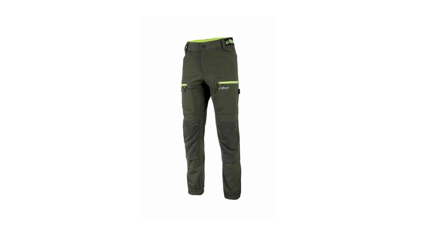 U Group FUTURE Green Men's 10% Spandex, 90% Nylon Water Repellent Work Trousers 39 → 41in, 106 → 114cm