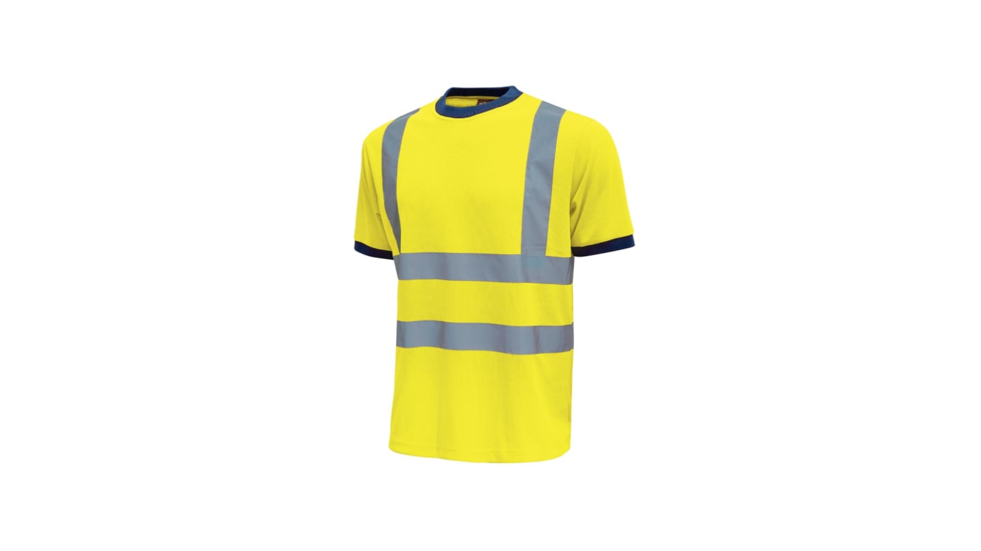 Camiseta de alta visibilidad U Group de color Amarillo fluorescente, talla S