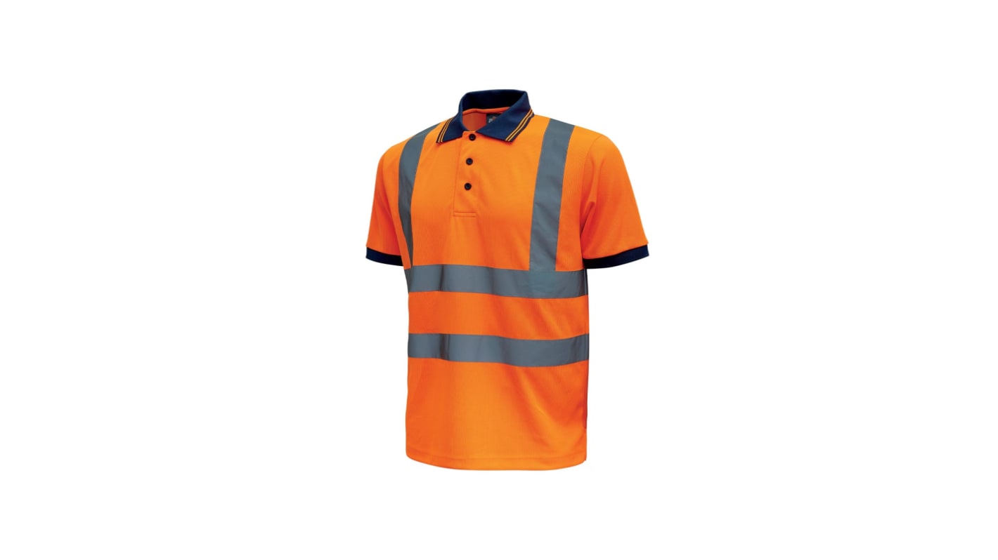 Polo UPower Hi - Light de Algodón, poliéster de color Amarillo fluorescente, talla S