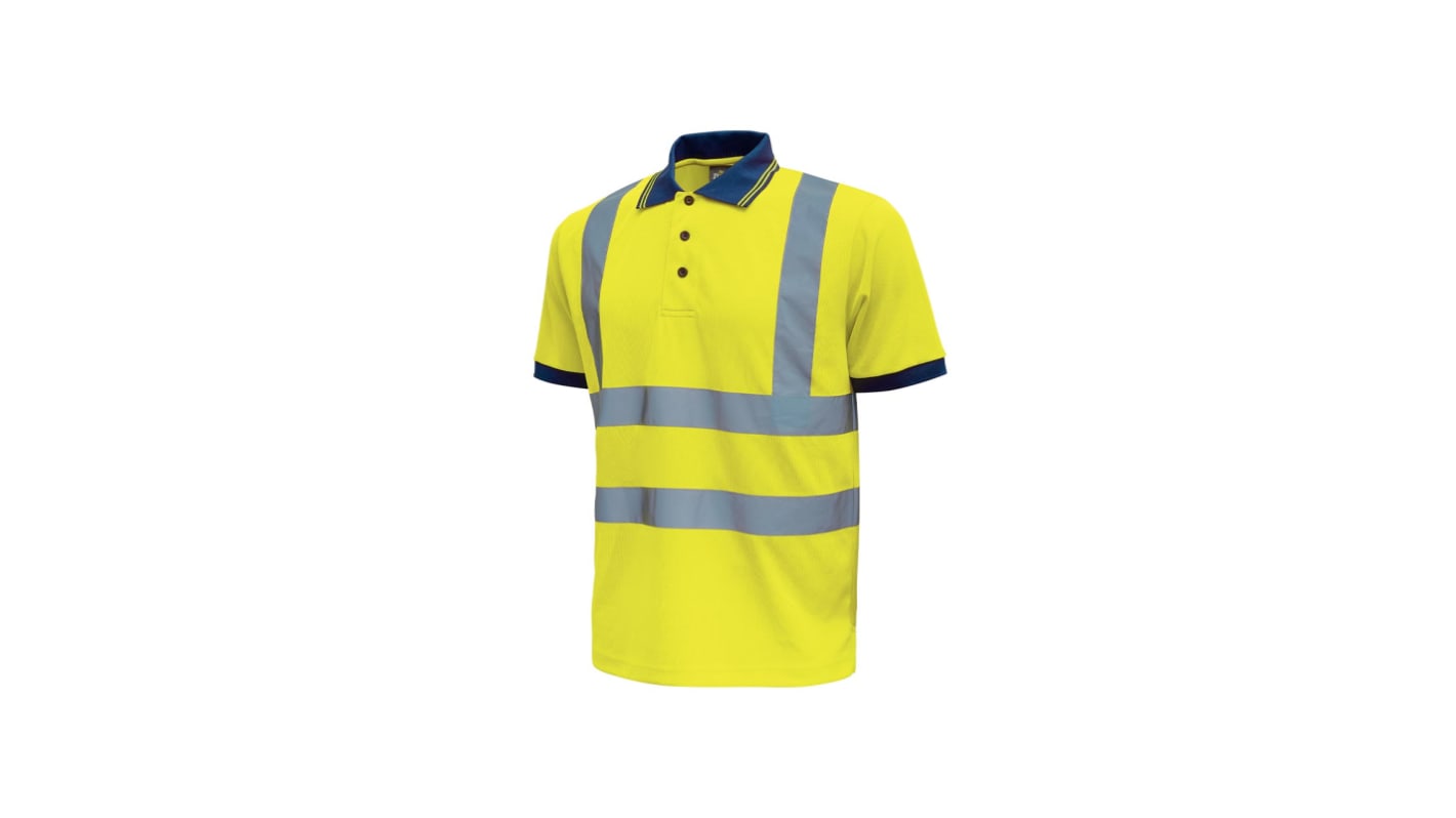 Polo UPower Hi - Light de Algodón, poliéster de color Amarillo fluorescente, talla XXL