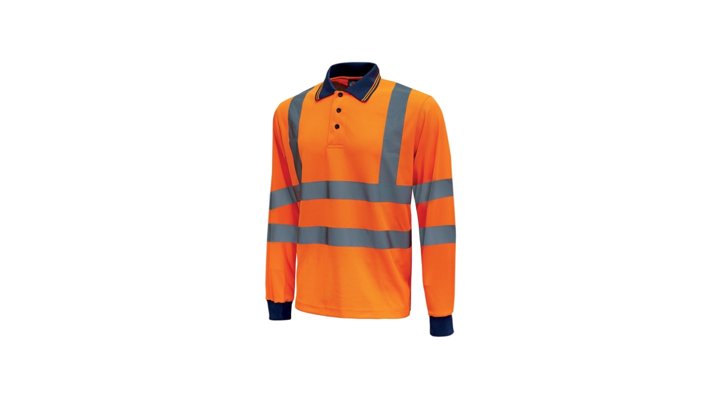 Polo UPower Hi - Light de Algodón, poliéster de color Amarillo fluorescente, talla XL