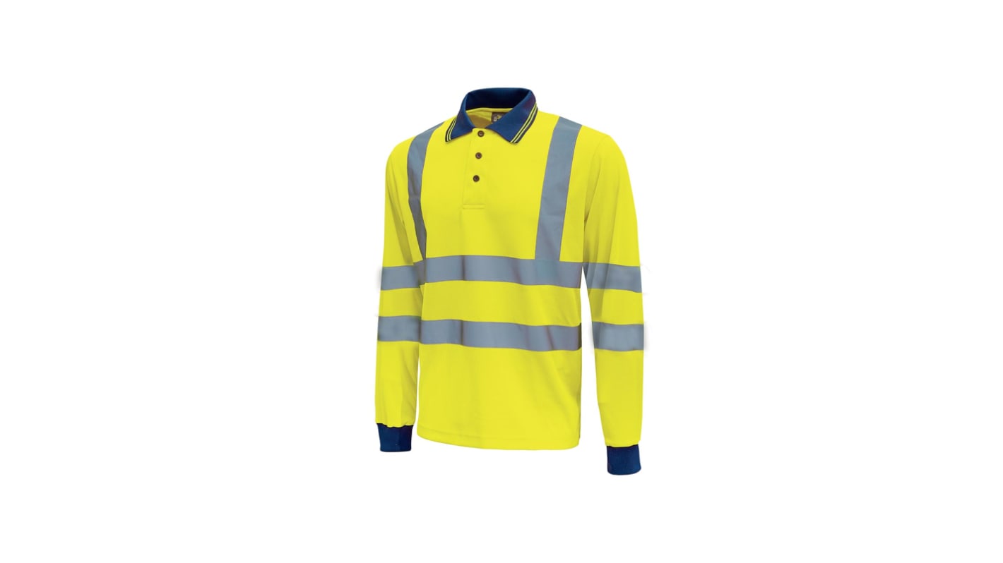 UPower Hi - Light Fluorescent Yellow Cotton, Polyester Polo Shirt, UK- XS, EUR- S
