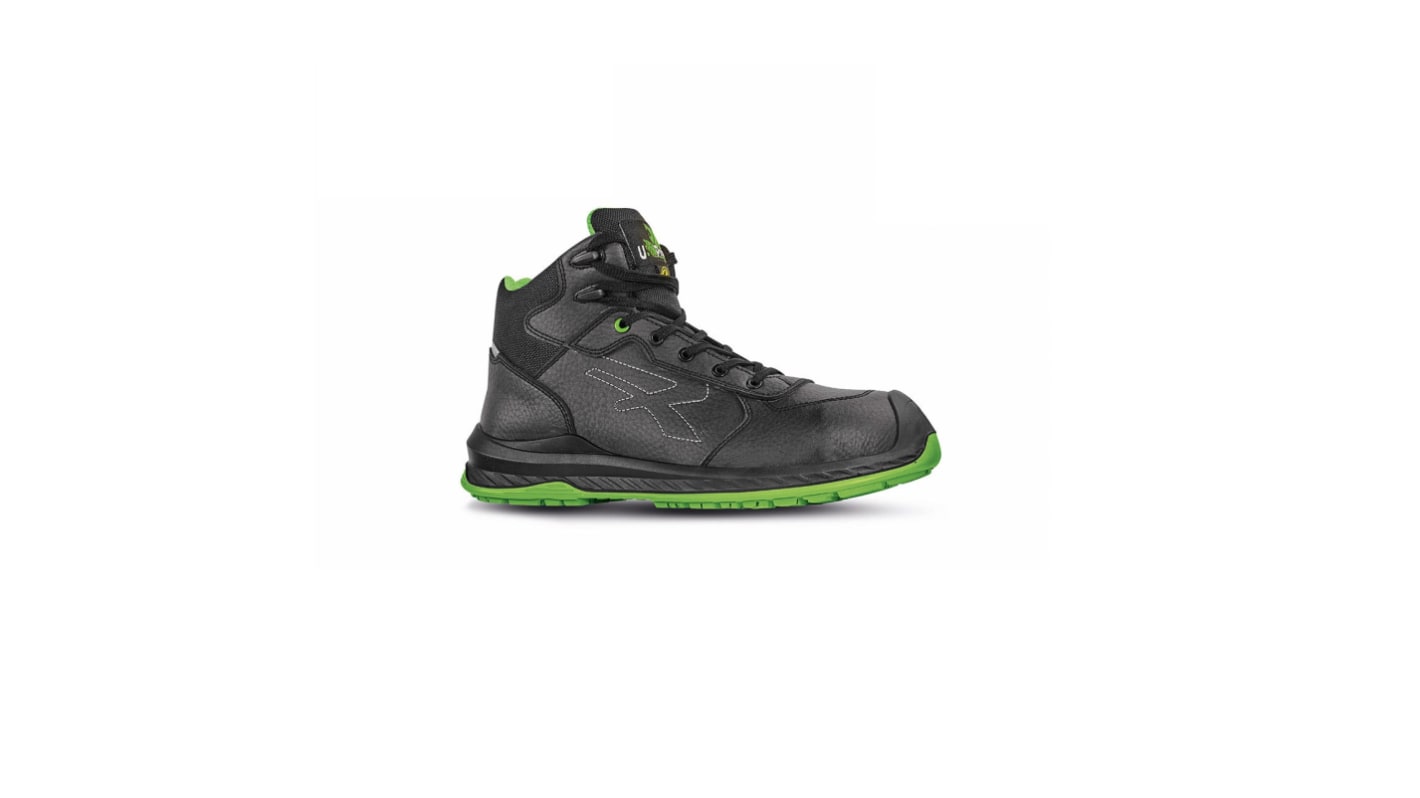 UPower NIAGARA Unisex Black, Green Composite Toe Capped Safety Shoes, UK 9, EU 43