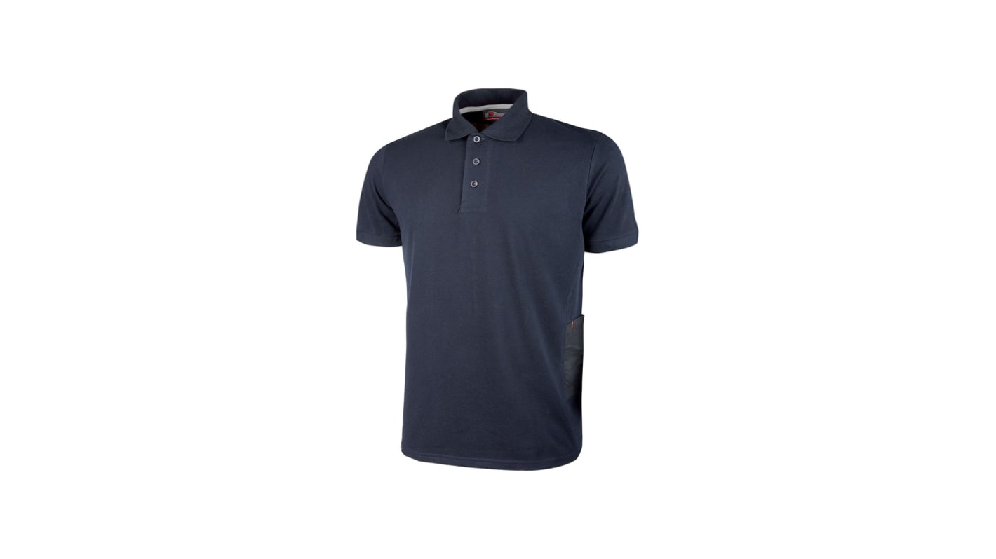 UPower Blue 35% Cotton, 65% Polyester Short Sleeve T-Shirt, UK- S, EUR- M