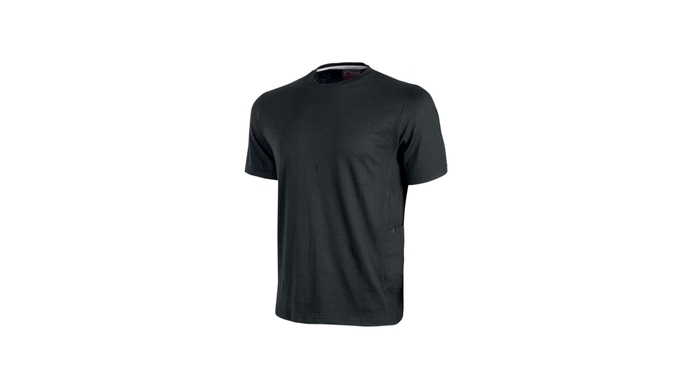 UPower Black 100% Cotton Short Sleeve T-Shirt, UK- XS, EUR- S