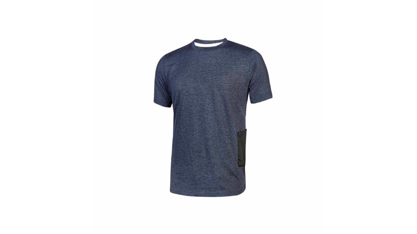 UPower Blue 100% Cotton Short Sleeve T-Shirt, UK- XS, EUR- S