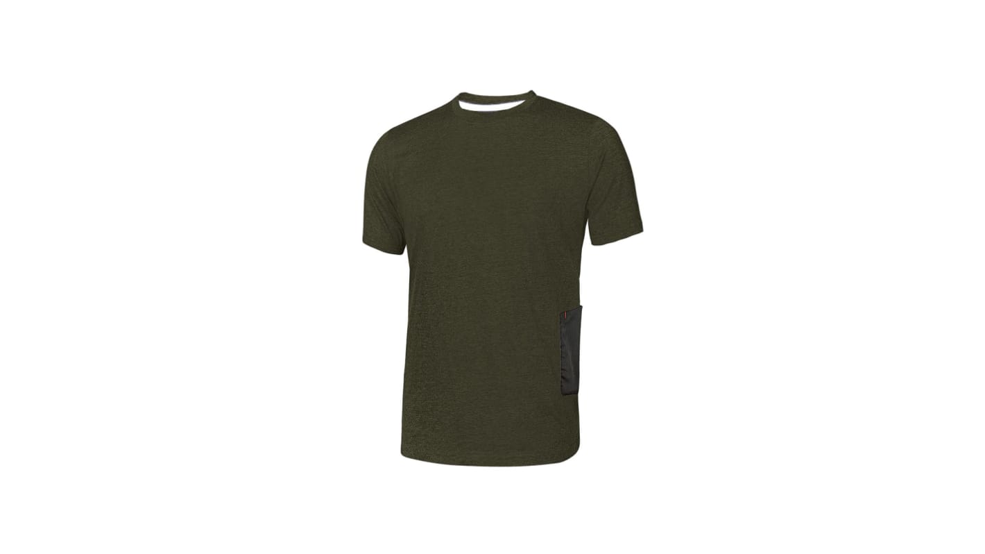 UPower Green 100% Cotton Short Sleeve T-Shirt, UK- 3XL, EUR- 4XL