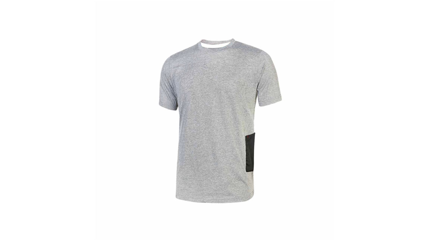 U Group Grey/Silver 10% Viscose, 90% Cotton Short Sleeve T-Shirt, UK- 3XL, EUR- 3XL
