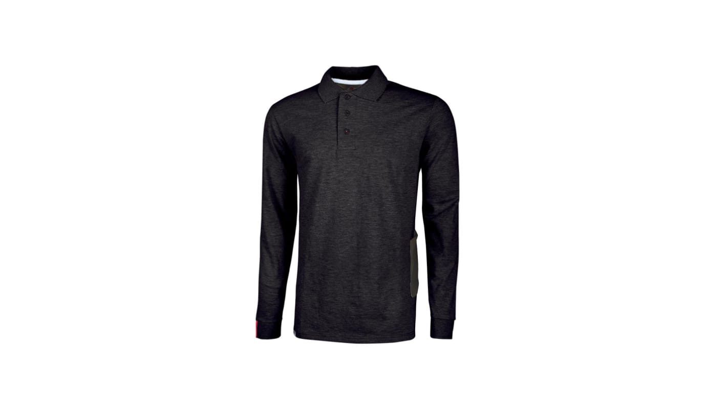 UPower Black 65% Cotton - 35% Polyester Short Sleeve T-Shirt, UK- 3XL, EUR- 4XL
