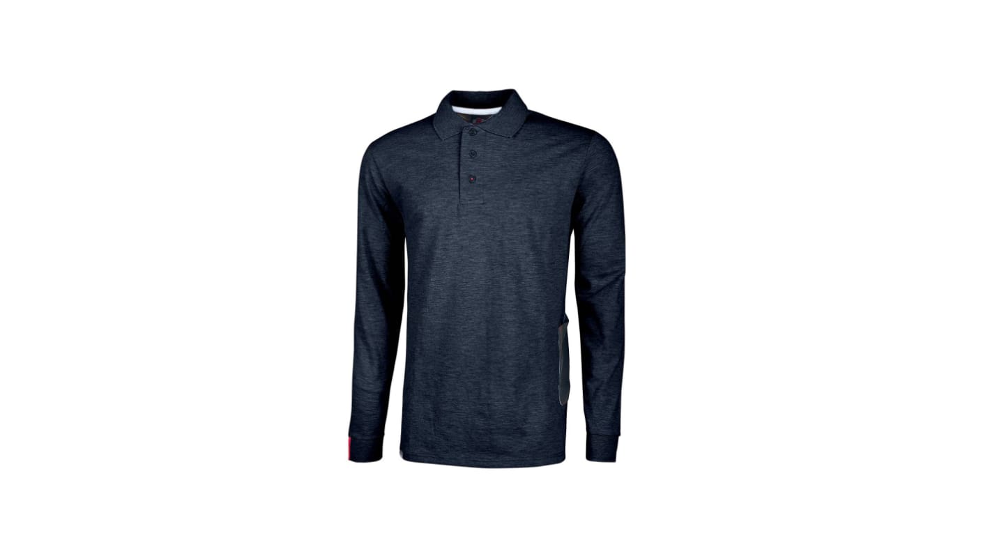 UPower Blue 65% Cotton - 35% Polyester Short Sleeve T-Shirt, UK- XXL, EUR- XXL