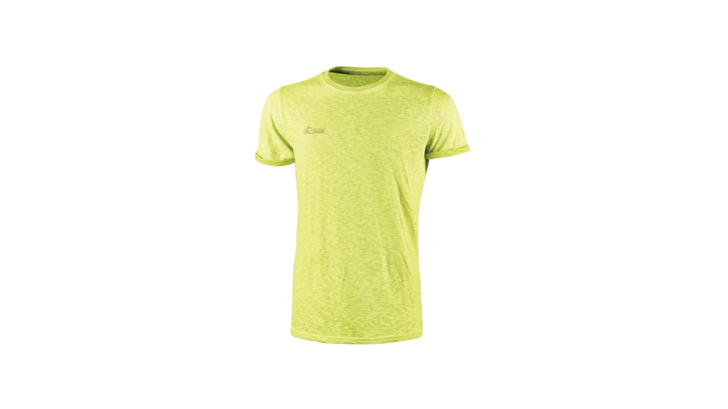 U Group Fluorescent Yellow 100% Cotton Short Sleeve T-Shirt, UK- L, EUR- XL