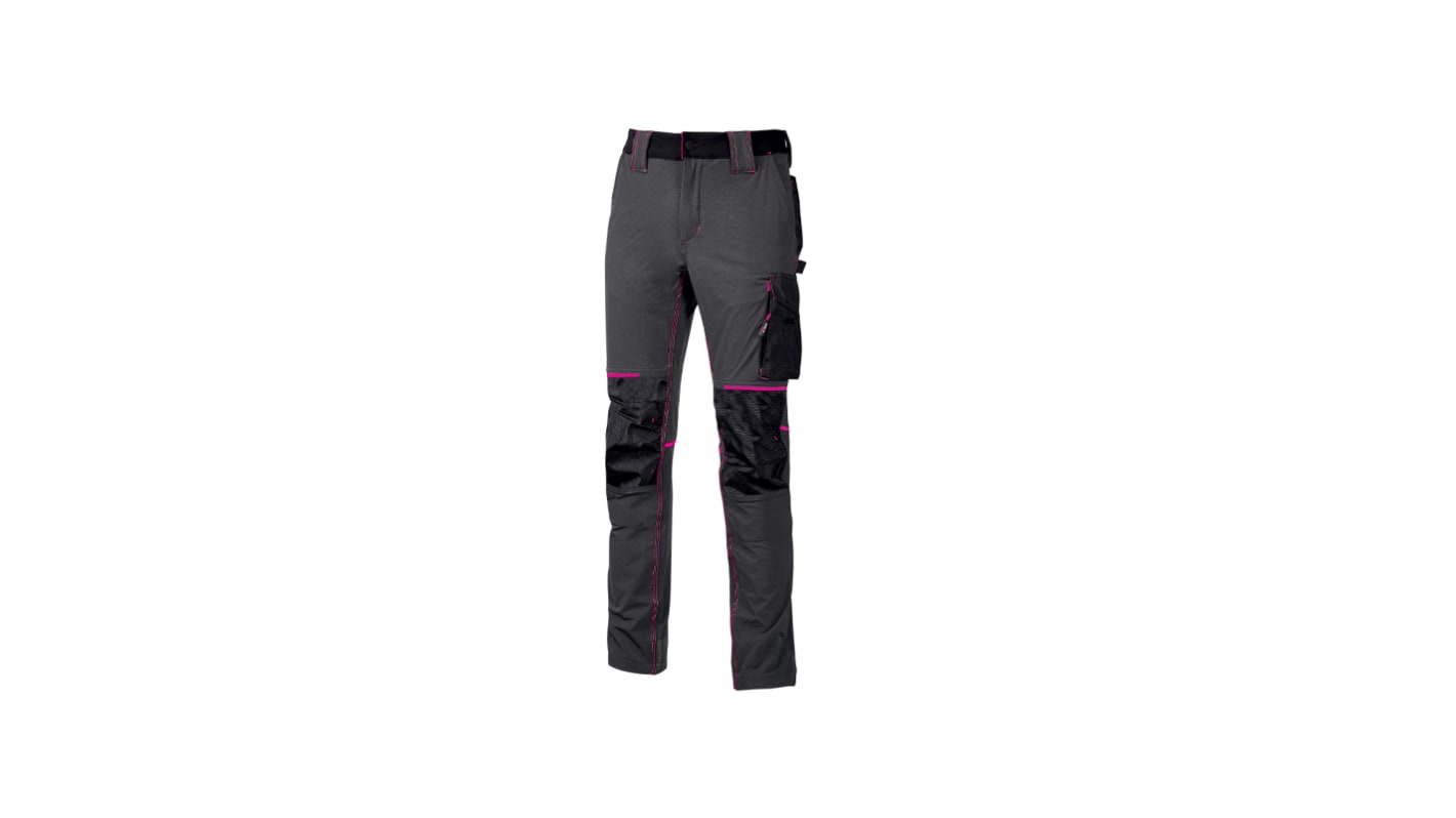 Pantalones de trabajo para Mujer, pierna 35plg, Gris, Hidrófugo, 10% lycra, 90% nylon Performance 39 → 41plg 106