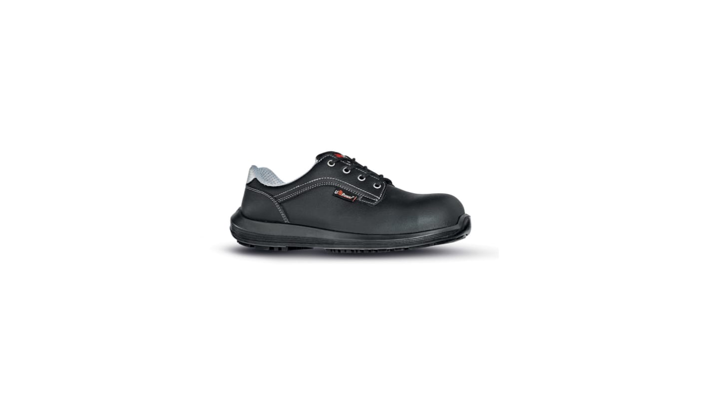 U Group White68 & Black Unisex Black Composite Toe Capped Low safety shoes, UK 9, EU 43