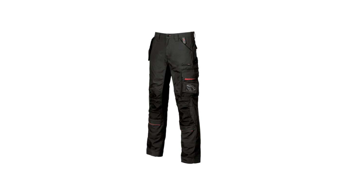 U Group U-Supremacy Black Men's 35% Cotton, 65% Polyester Abrasion Resistant Work Trousers 40 → 42in, 102